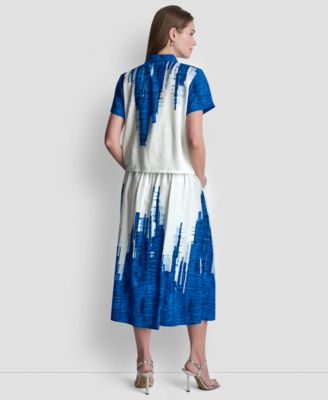 Women's Printed Short-Sleeve Camp Shirt