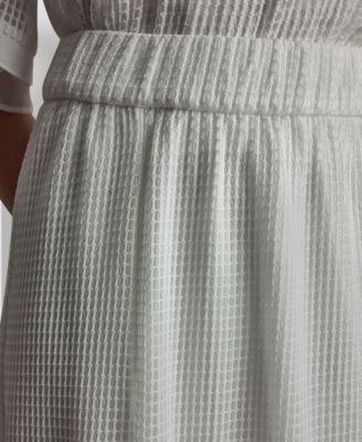 Women's Layered Window Pane Ankle Skirt