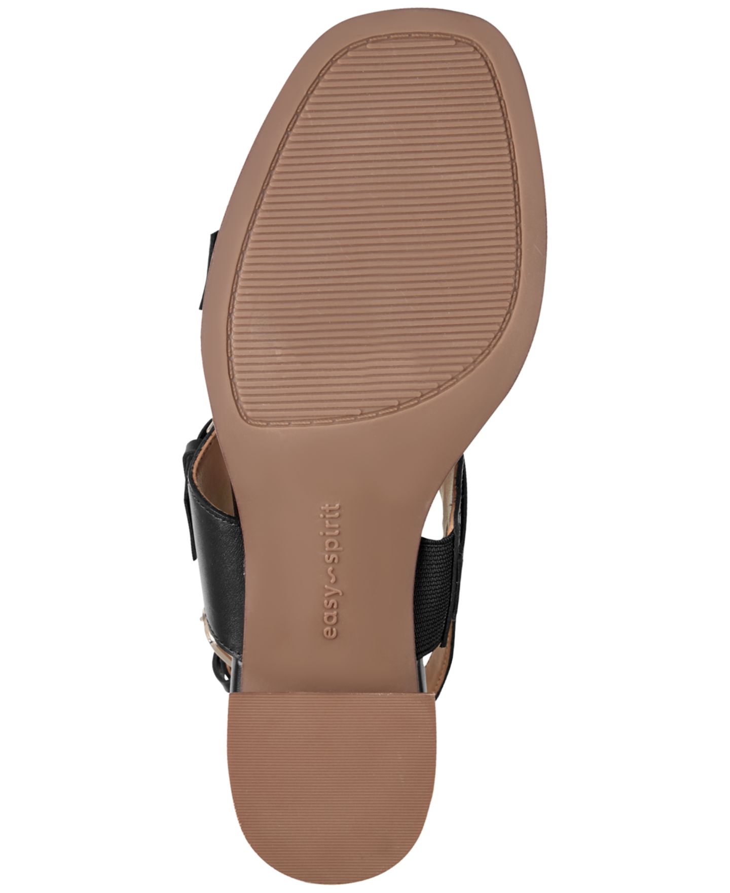 Женские сандалии Easy Spirit Hadiya eFlex Tailored Block Heel Dress Sandals, цвет: Чёрный кожаный — фото 5