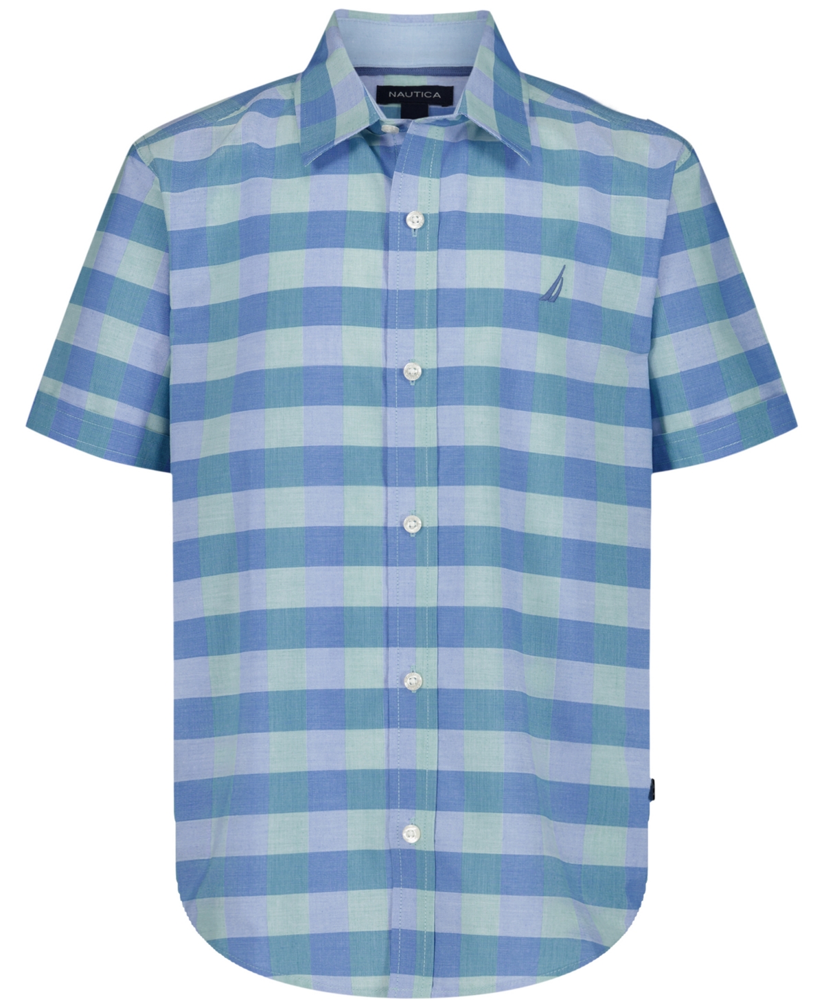 Nautica Boys' 8-20 Spring Check Short-Sleeve Woven Shirt
