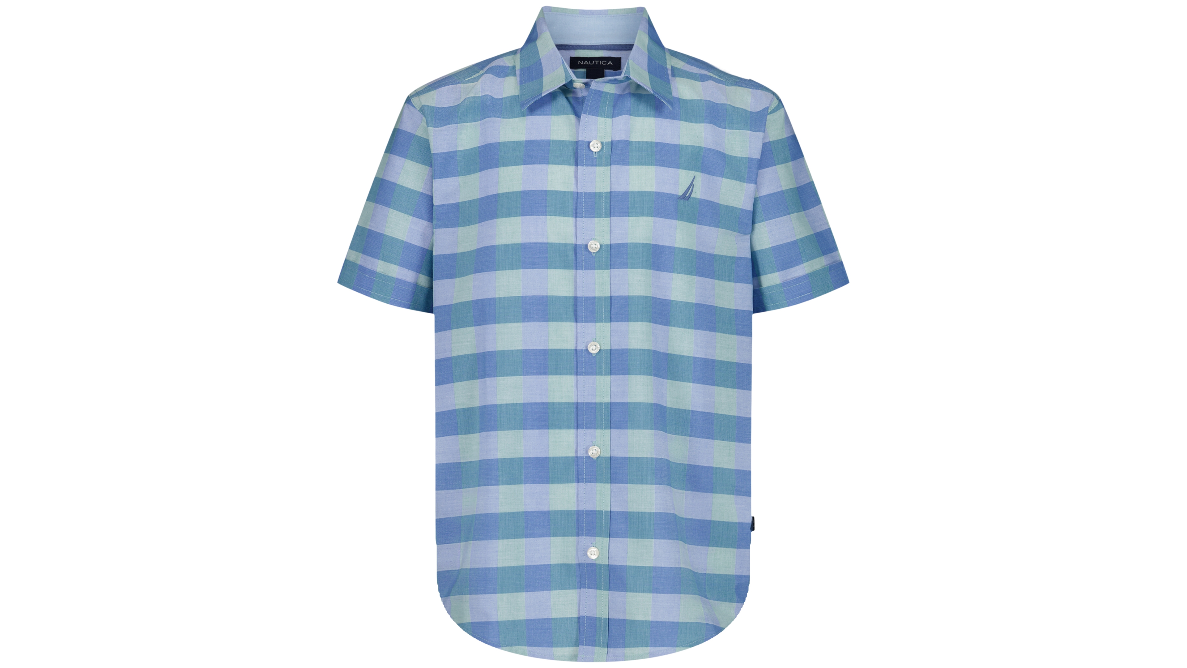 Nautica Boys' 8-20 Spring Check Short-Sleeve Woven Shirt