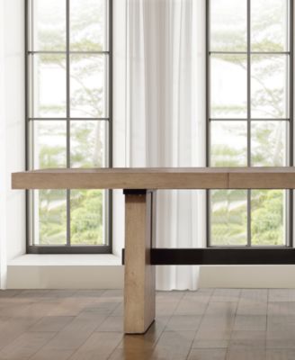 Macai 9-Pc. Wood Dining Set (Rectangular Table + 8 Upholstered Side Chairs)