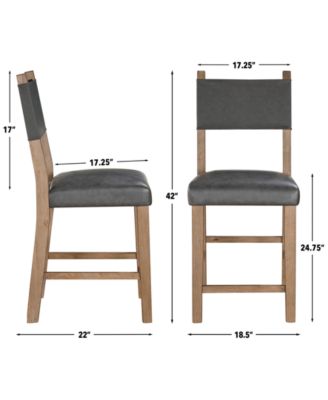 Macai 4-Pc. Wood Counter Height Chair Set