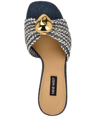 Women's Nessla Woven Ornamented Slip-On Wedge Sandals