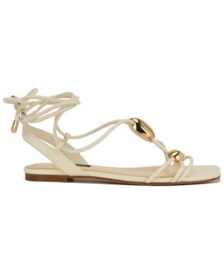 Women's Niraa Strappy Ornamented Flat Tie-Up Sandals