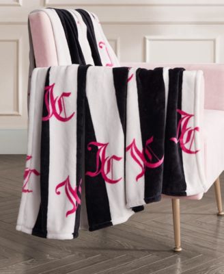 Cabana Plush Striped Throw, Full/Queen