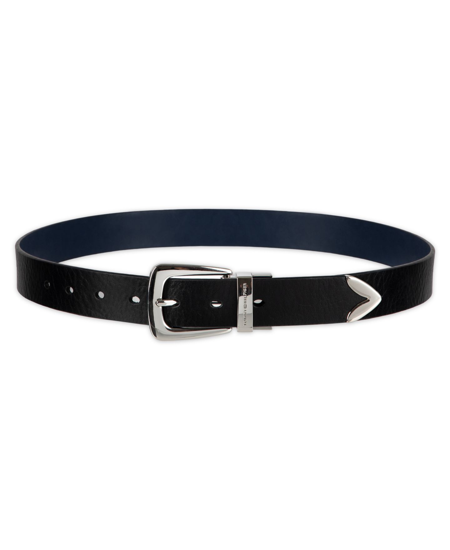 Женский ремень Tommy Hilfiger 2-In-1 Reversible Modern Casual Western Leather, цвет: Чёрный / Тёмно-синий — фото 7