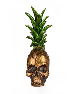 14" Halloween Pineapple Skull Tabletop Decor