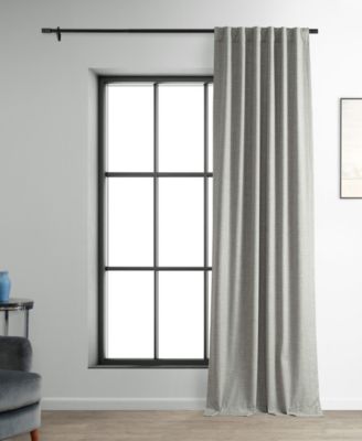 Dark Greige Performance Linen Hotel Blackout Curtain