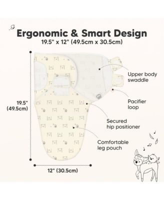 3pk Soothe Baby Swaddle, Organic Baby Swaddle Sleep Sacks, Newborn, Infant Swaddle Sack