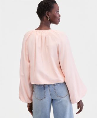 Women's Blouson-Sleeve Cropped Jacket