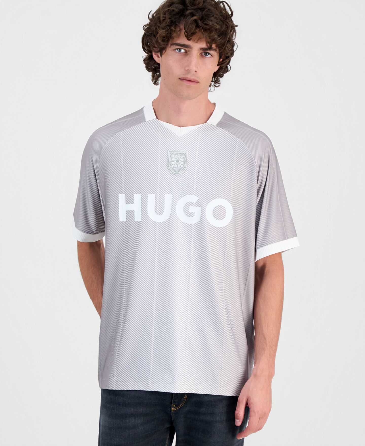 Мужская рубашка Hugo Boss Dwild Football, цвет: Пастельный зелёный — фото 1