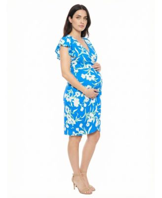 Women's and Plus Size Maternity Wrap Knee Length Dress