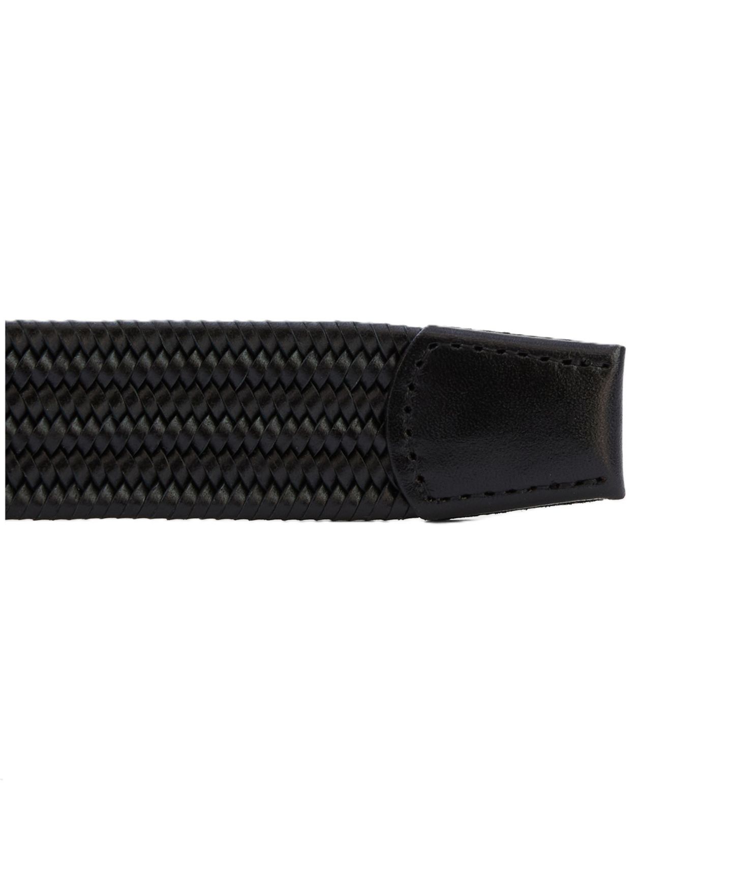 Мужской ремень Barbour Stretch Leather Belt, цвет: Чёрный — фото 3