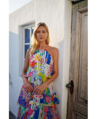 Women's Flowing Tiered Skirt Maxi Dress