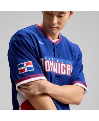 Men's Royal Dominican Republic Baseball 2026 World Baseball Classic Stadium Jersey