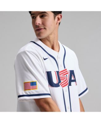 Men's White USA Baseball 2026 World Baseball Classic Stadium Jersey