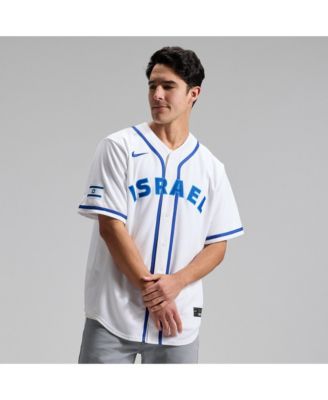 Men's White Israel Baseball 2026 World Baseball Classic Stadium Jersey