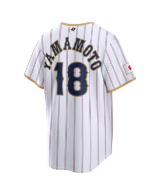 Men's Yoshinobu Yamamoto White Japan Baseball 2026 World Baseball Classic Stadium Jersey