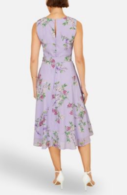 Women's Floral Print Midi Skater Dress