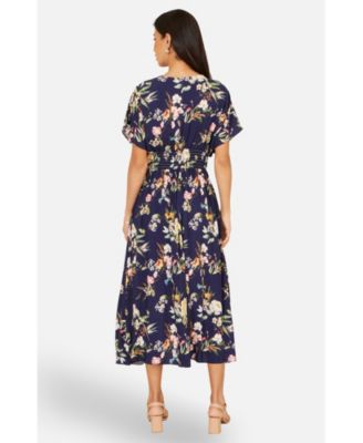 Women's Floral Print Midi Dress