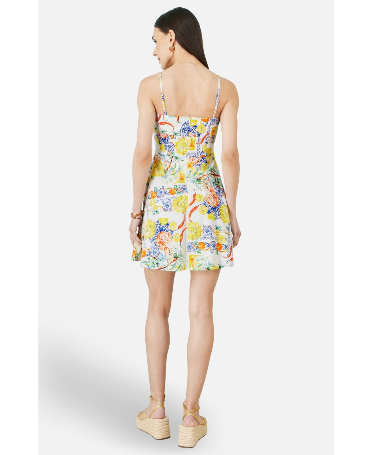 Yumi Women's Print Cotton Mini Sun Dress