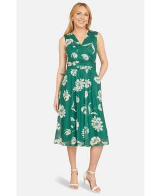 Women's Floral Print Stretch Mesh Dress