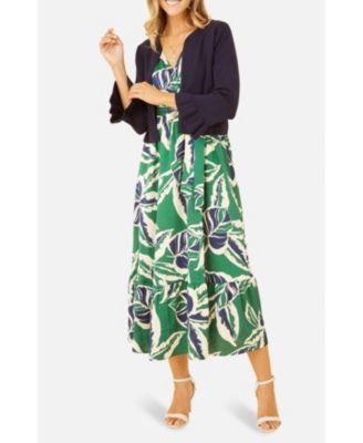 Women's Bell Sleeves Cropped Cardigan