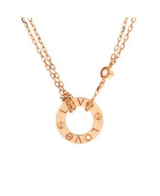 2 Diamonds Love Pendant Necklace