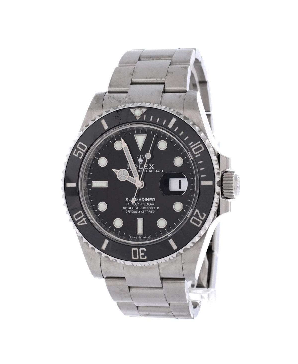 Pre-Owned Rolex Oyster Perpetual Submariner Date Automatic Watch in Stainless Steel and Cerachrom 41mm