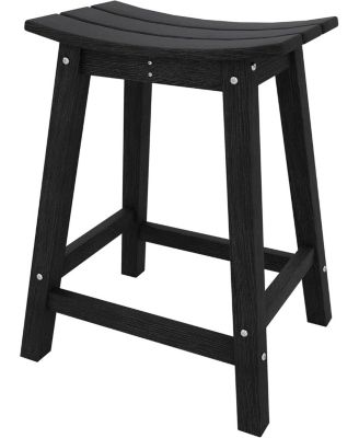 TrailBlaze Heavy-Duty Weatherproof Bar Stool – Outdoor HDPE Counter-Height Patio Chair with Footrest, Durable Resin Seating for Balcony or Deck