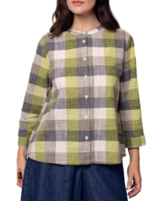 Women's Collarless Swing Blouse