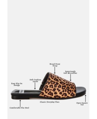 Women's Panthera Leopard Print Slider Flats