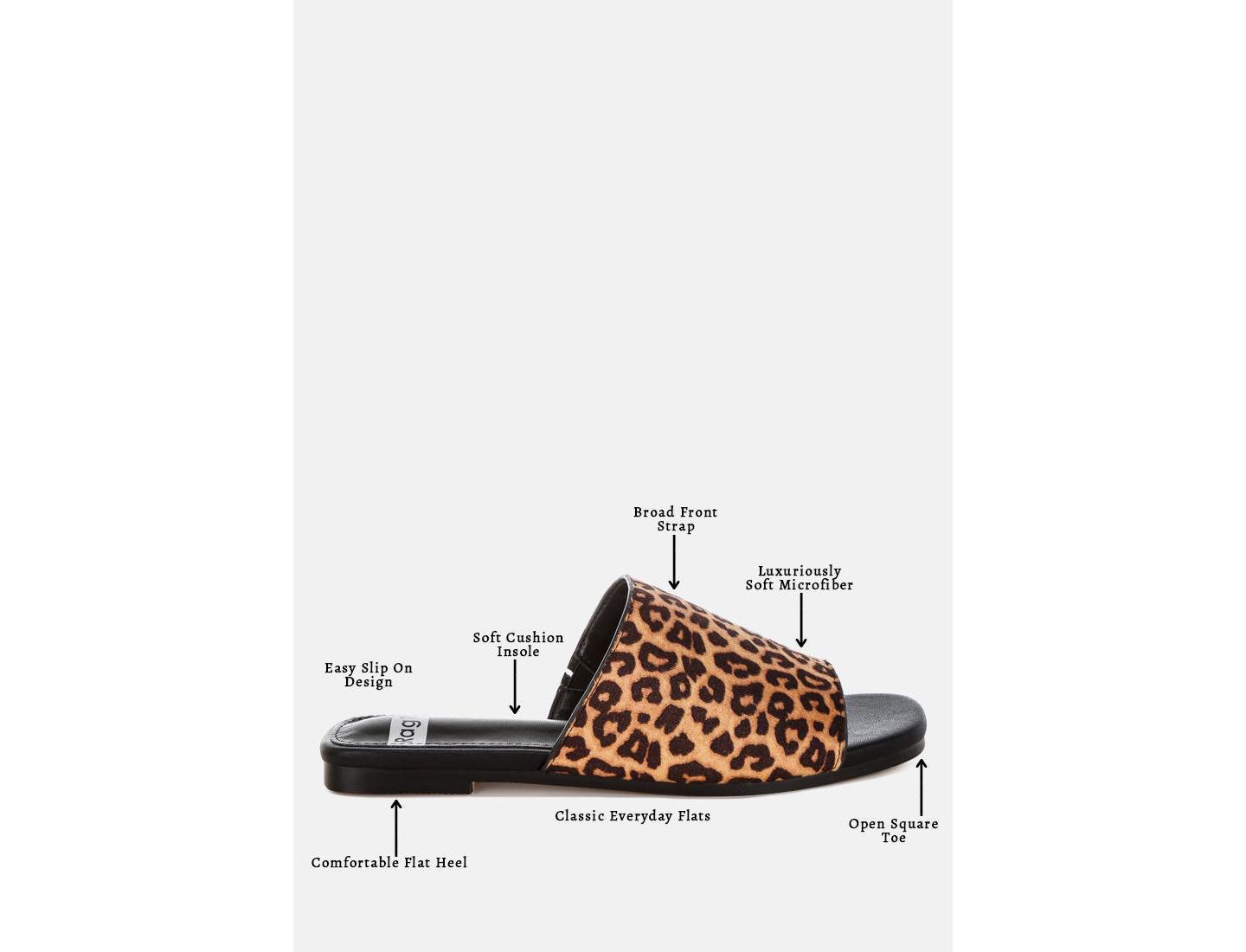 Женские балетки Rag & Co Panthera Leopard Print Slider, цвет: Леопардовый каучуковый — фото 6