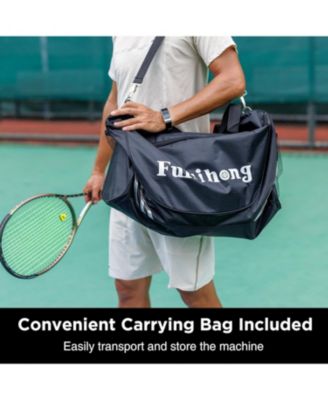 Tennis Ball Machine with Stable Triangular Iron Base and Adjustable Speed Oscillating Function with Carrying Bag for All Skill Levels