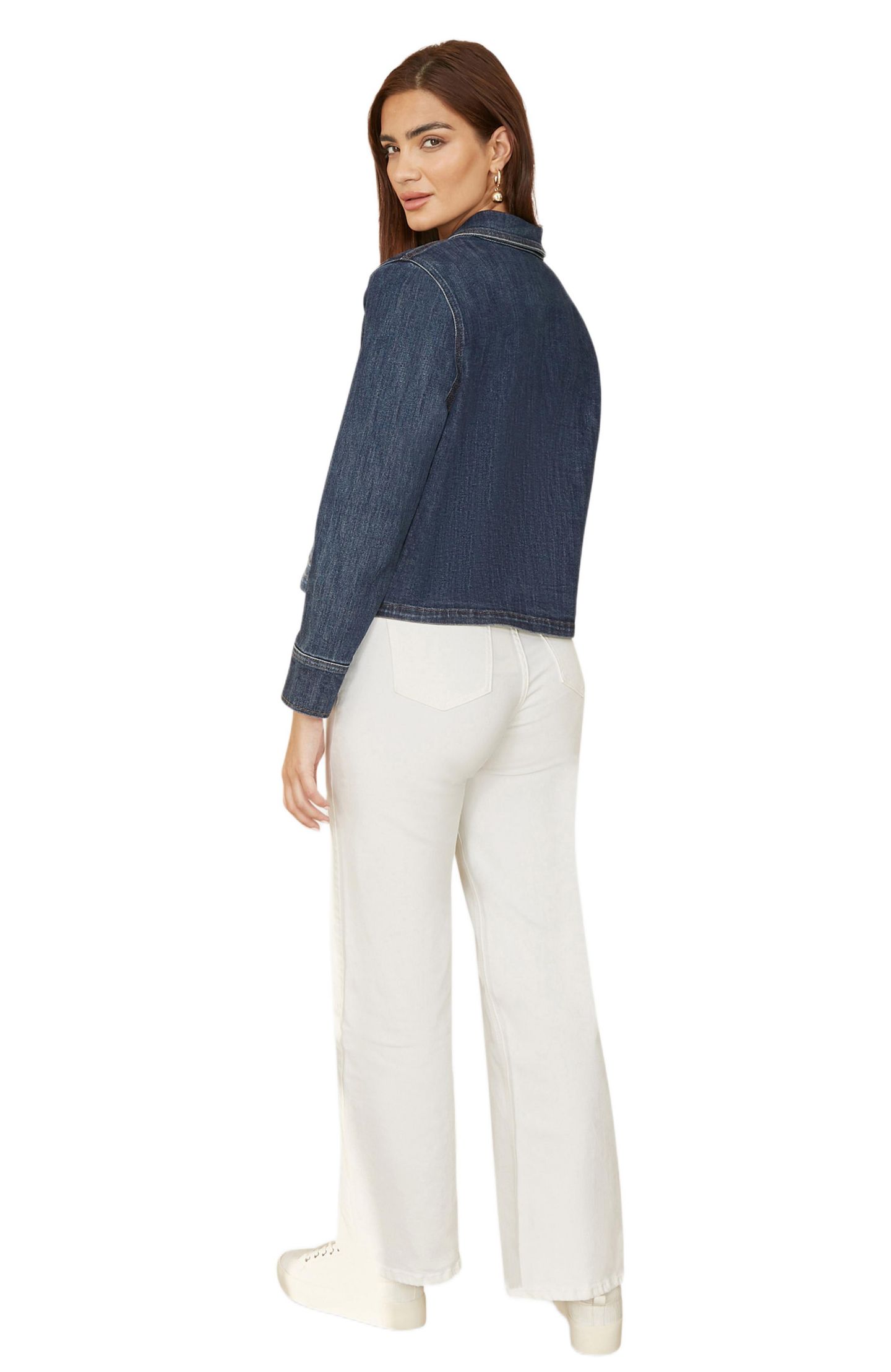 Женская куртка Yumi Denim Jacket With Patch Pockets, цвет: Синий — фото 5