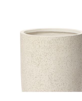 23.5" Beige Tall Planter with Drainage Hole, Large Tapered Pot for Plants Indoor Outdoor Use