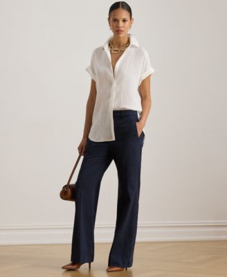 Petite High-Rise Flare Chino Pants