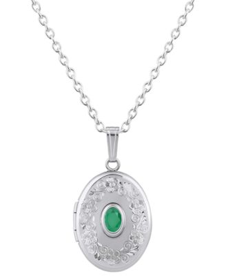 Citrine (3/8 ct. t.w.) Locket Pendant Necklace in Sterling Silver (Also Available in Muti-Stones)