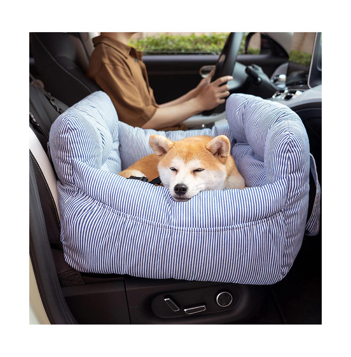 FunnyFuzzy Portable Leisure Outing Dog Car Single-Seat Bed, Stripe