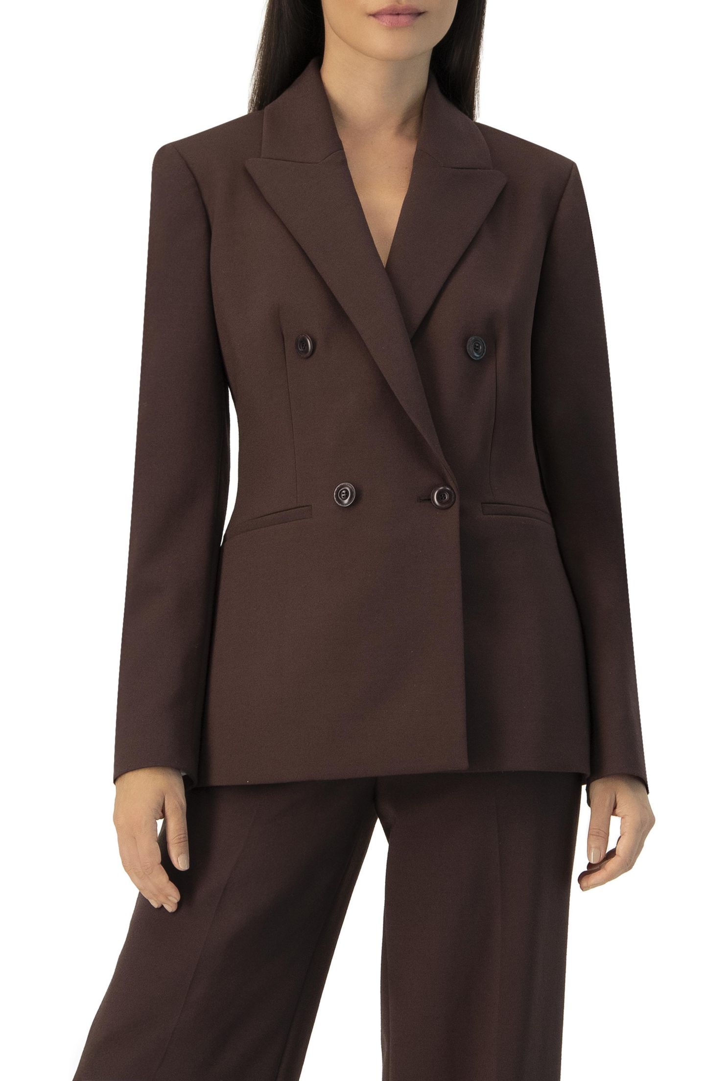 Женский пиджак Ivonne Tailored Double Breasted Blazer, цвет: Коричневый — фото 1