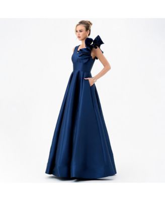 Women's Mirella V Neck Ruffle Gown