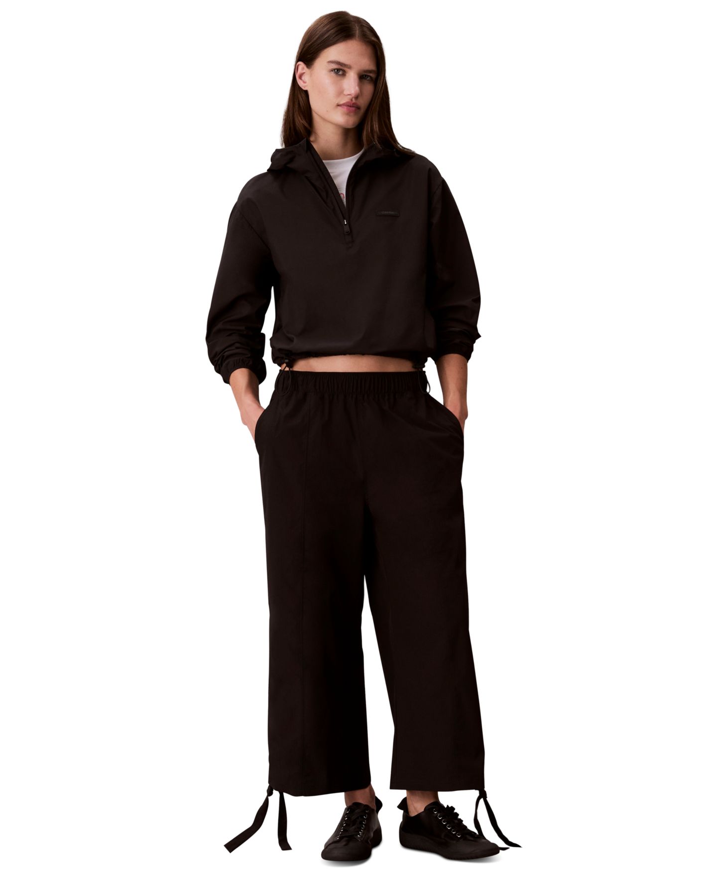 Женские брюки Calvin Klein Performance Cargo Capri, цвет: Чёрный — фото 2