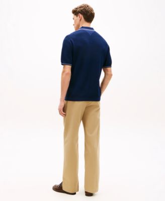 Men's Medium Texture Regular-Fit Polo Shirt