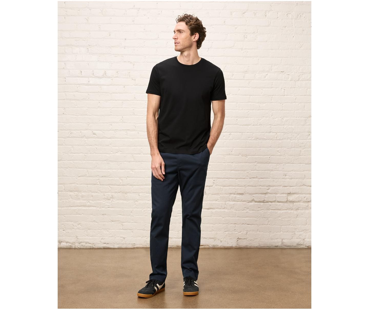 Мужская футболка Pact Organic Cotton Softspun Essential Crewneck, цвет: Чёрный — фото 3