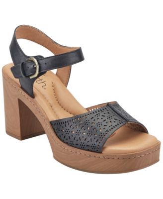 Women's Quinty Leather Platform Block Heel Dress Sandals