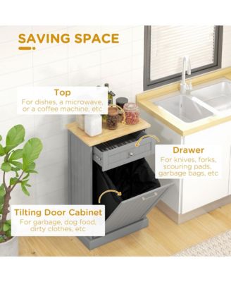 Kitchen Tilt Out Trash Bin Cabinet, Free Sding Recycling Cabinet