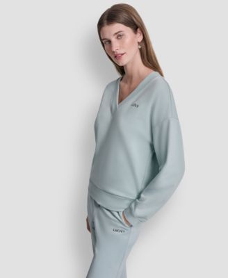 Sport Women's Metallic Bubble Logo V-Neck Sweatshirt