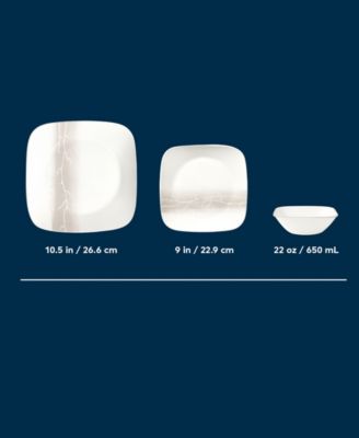 Vitrelle Studio Square Wandering Grove 18-Pc. Dinnerware Set, Service for 6