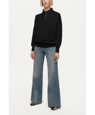 Women's Knit Polo Sweater